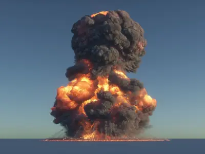 Big Gasoline Explosion 3D model