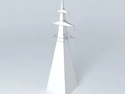 Transmission line tower 2325 Chiekurkalns Riga Latvia Free 3D model