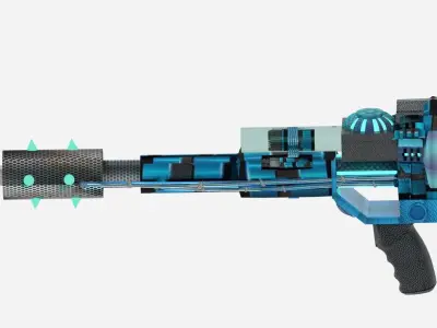 MadGamers Harpoon Low-poly 3D model