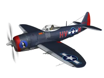 Republic P-47M Thunderbolt - Pengie V 3D model