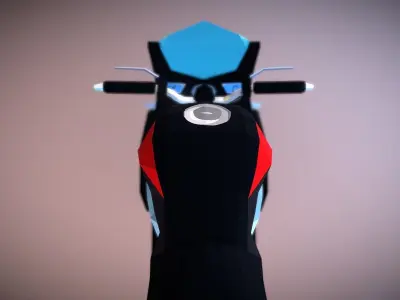 Motorcycle 3D Lowpoly Low-poly 3D model