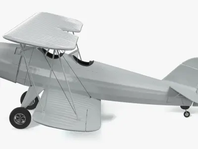 Vintage Biplane 3D model