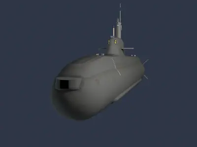 HNoMS U32 Low-poly 3D model