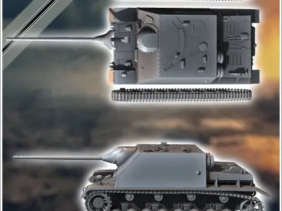 Jagdpanzer IV 70 A Zwischenlosung - miniatures tabletop sce 3D print model