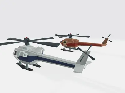 War Helicopter Free low-poly 3D model