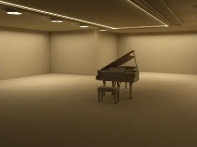 Piano Free low-poly 3D model