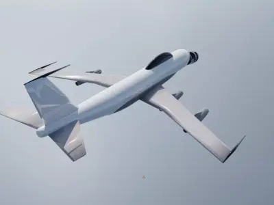 EC-135E SIGINT Command Custom 1950s Electronic Warfare Asset Low-poly 3D model