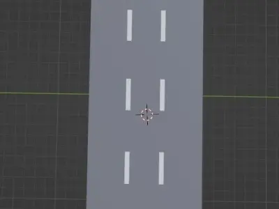 Asphalt road   Free 3D model