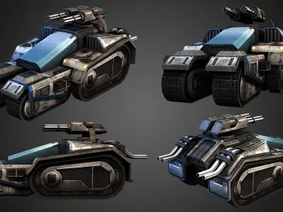 Recon tank Low-poly 3D model