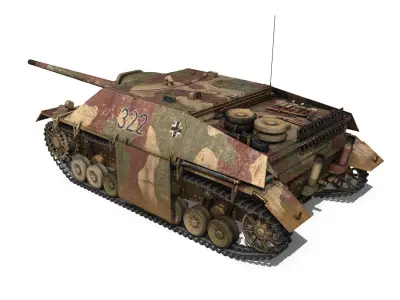 Jagdpanzer IV - L70V - 322 - Late Production 3D model