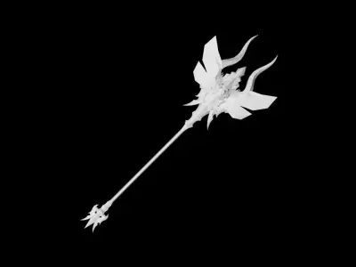 Angel Scepter Low-poly 3D model