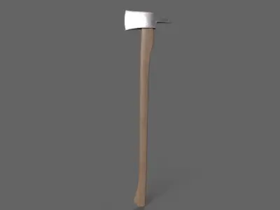 PBR Fire Axe V2b Low-poly 3D model