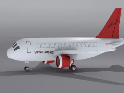 Airbus A321neo  Low-poly 3D model