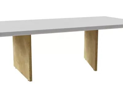 White Marble Coffee Table Free low-poly 3D model