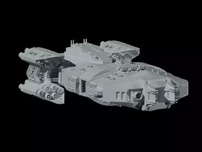 The spaceship Dreadnought 3D model 3D model