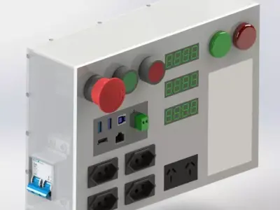 painel eletrico Low-poly 3D model