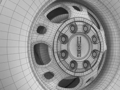 GMC Sierra 2500HD 2wd crew 2009 wheel 3D model