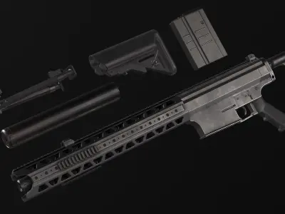 MAR-10 Low-poly 3D model