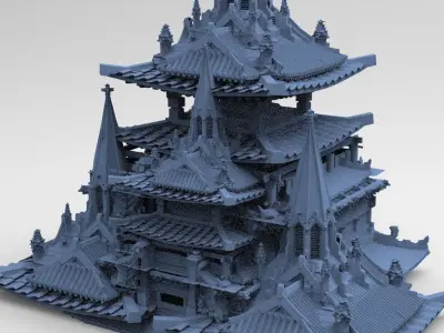 General Warlord Temples Grand 3D model