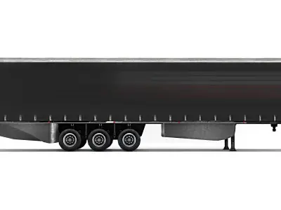 Semi Trailer Low-poly 3D model