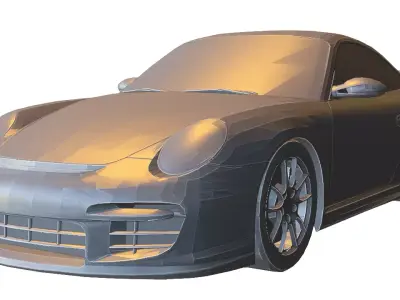 Modern Sports Car Coupe Low-poly 3D model
