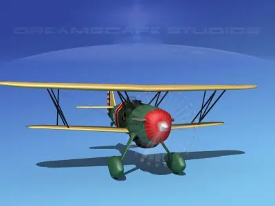 Curtiss P-6E Hawk V05 3D model