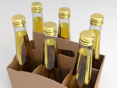 Beverage Branding Package No3 6Pack Low-poly 3D model