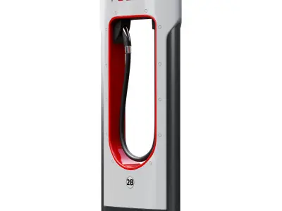 Tesla Supercharger Station 3D model