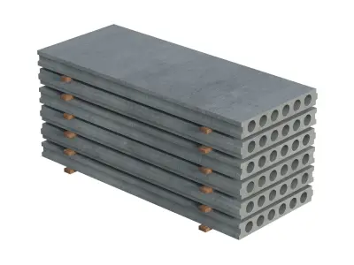 Stacked Concrete Slabs 3D model