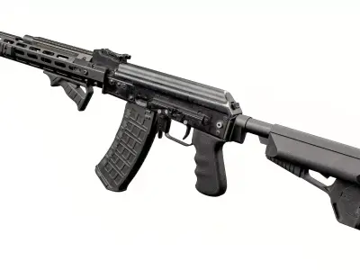 AK-74M Custom v1 Low-poly 3D model