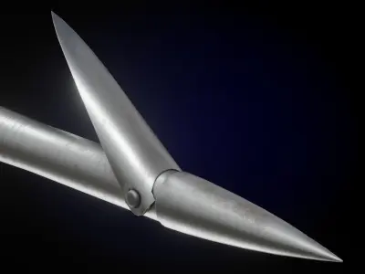 Steel Harpoon Low-poly 3D model