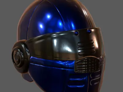Gas mask helmet 3d model scifi Low-poly  Low-poly 3D model 556