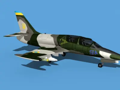 Aero Vodochody L-39C Albatross Ukraine 2 3D model