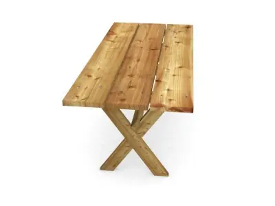 Picnic table Free low-poly 3D model purchase