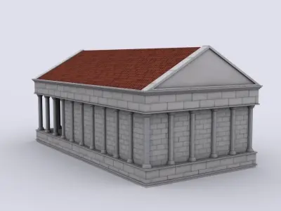 Rome house Low-poly 3D model