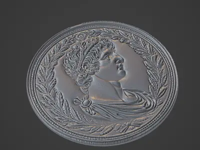 Alexander the Great Medallion 3D print model