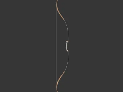 Medieval Elegant Weapon Bow and Arrow Low-poly 3D model