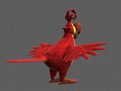 Parrot V01 Low-poly 3D model