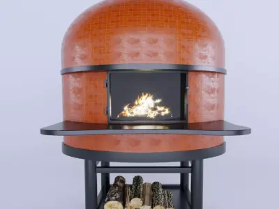 Artneo Pizza Oven Low-poly 3D model