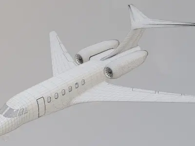Cessna 680  jet airplane 3D model