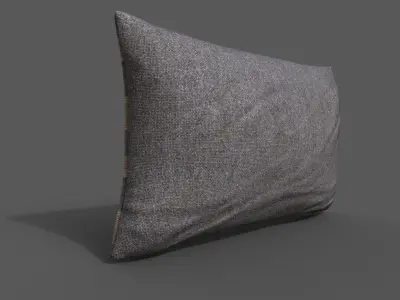 Cushion furniture Low-poly 3D model 2