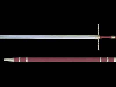 PBR Sword medieval 3D model