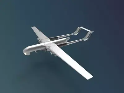 ANKA 2 UAV Low-poly 3D model