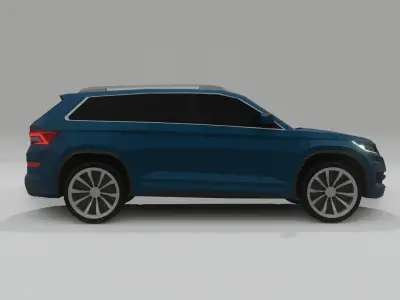 Skoda Kodiaq low poly 3D model Low-poly 3D model