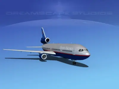 Douglas DC-10 United 2 3D model