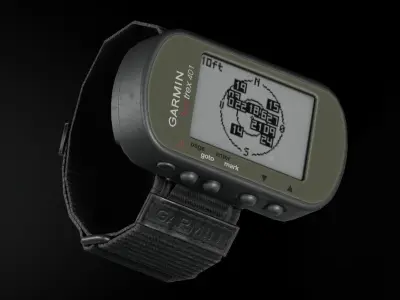 Game-Ready GARMIN Foretrex 401 Wrist top Low-poly 3D model