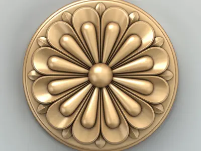 Round rosette 022 Free 3D model