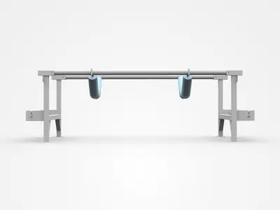 Industrial Construction Part Stand Support 3D model