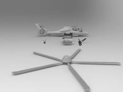 RAH 66 grey 3D Printed 3D print model