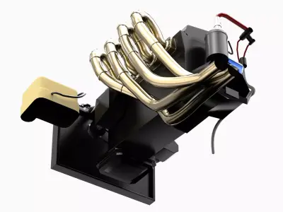 3SGE Beams Toyota Engine Low-poly 3D model